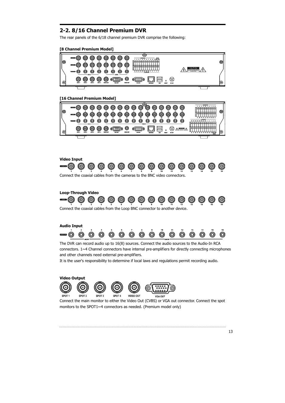 2. 8/16 channel premium dvr | CNB HDS4848DV User Manual | Page 13 / 59