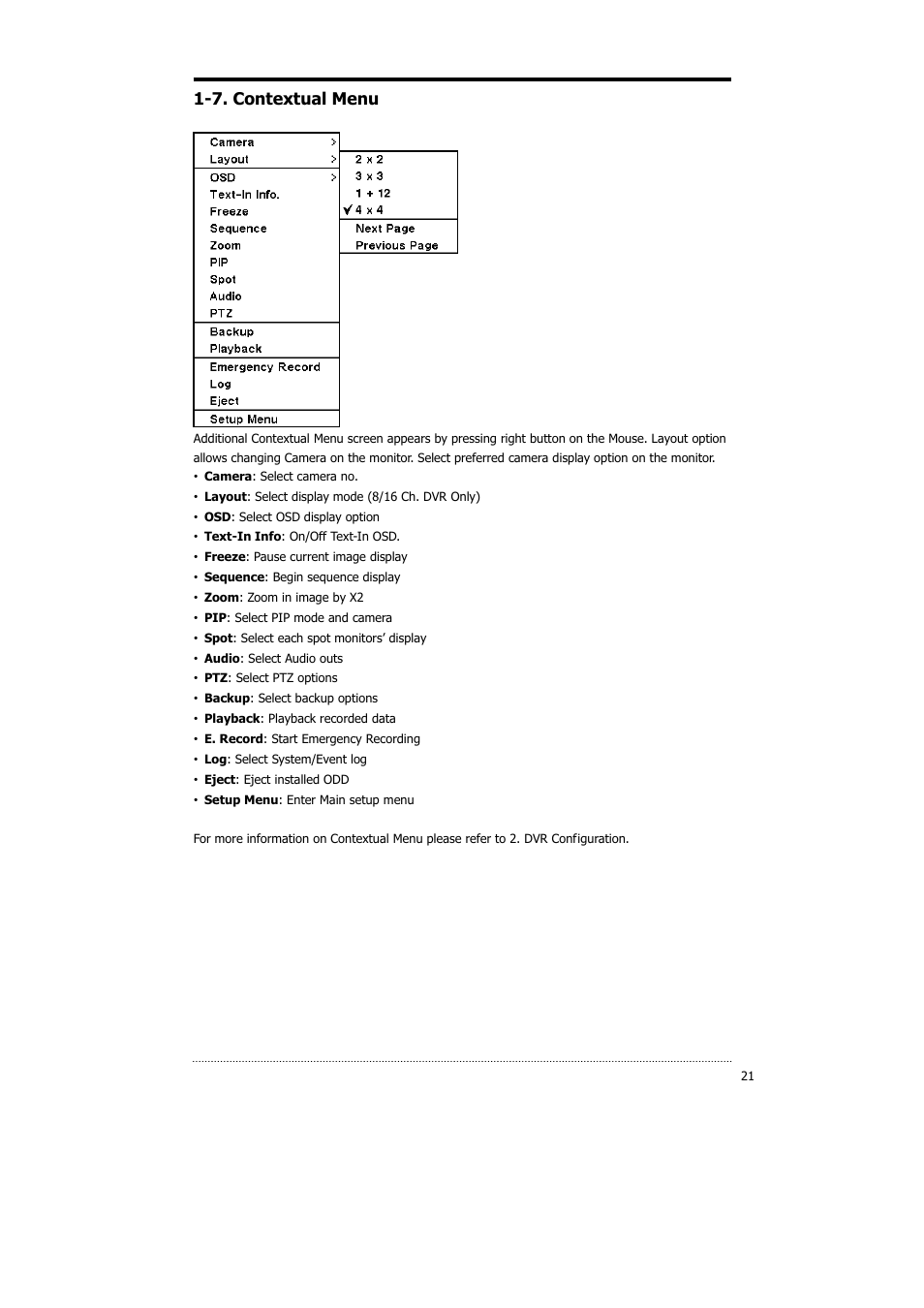 7. contextual menu | CNB HDS4848DV User Manual | Page 21 / 59