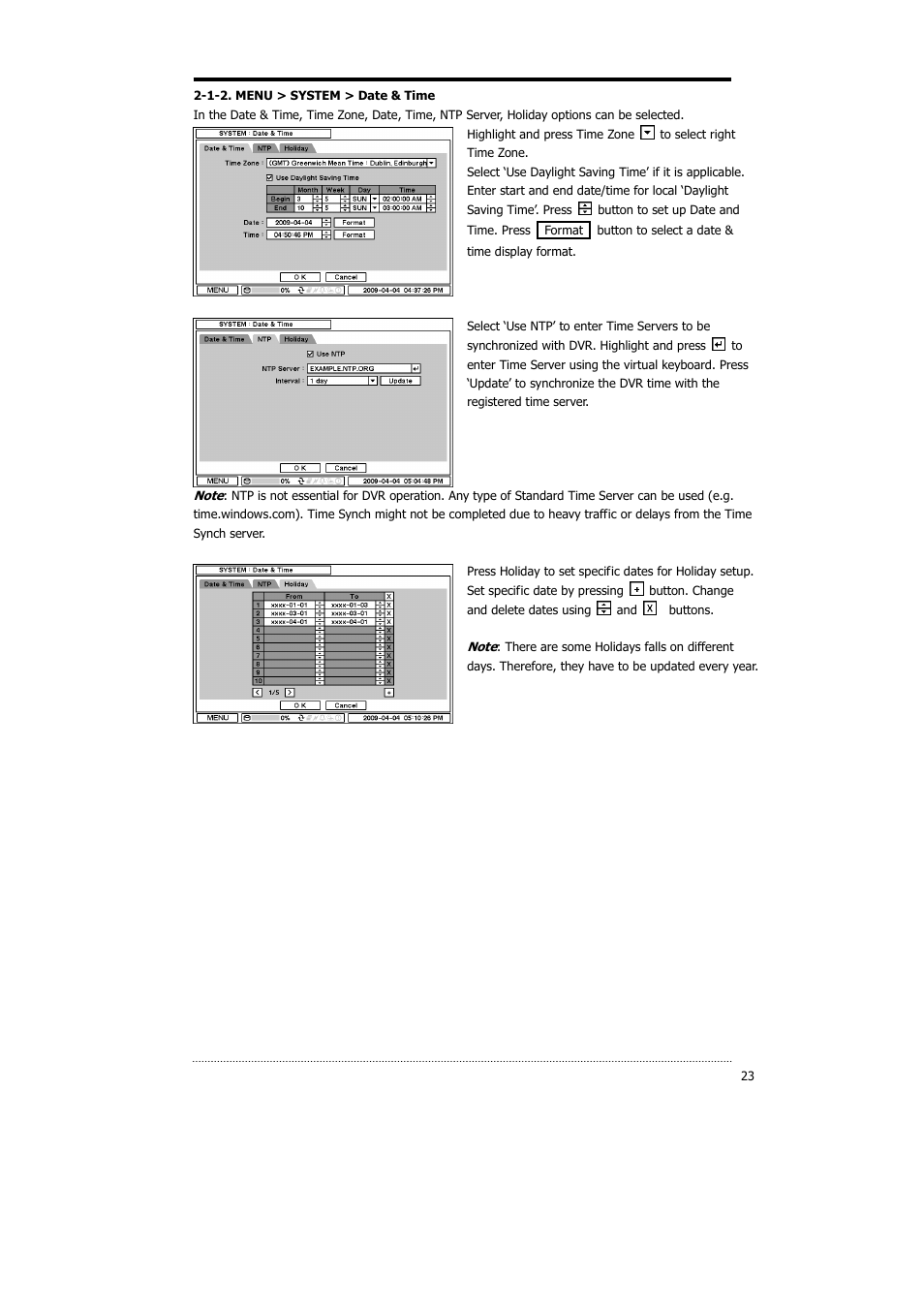 CNB HDS4848DV User Manual | Page 23 / 59