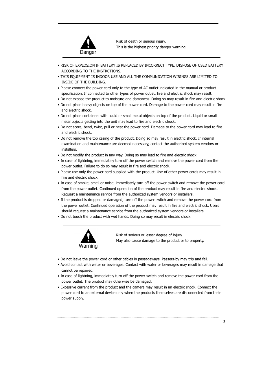 CNB HDS4848DV User Manual | Page 3 / 59