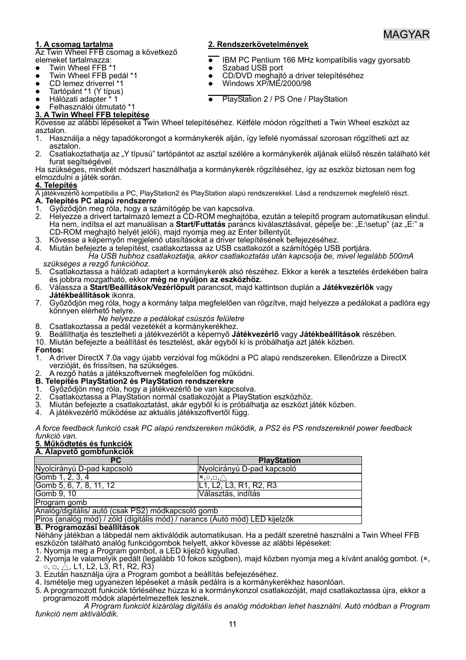 Twff-eng-hun.pdf | GENIUS TwinWheel FF User Manual | Page 12 / 18