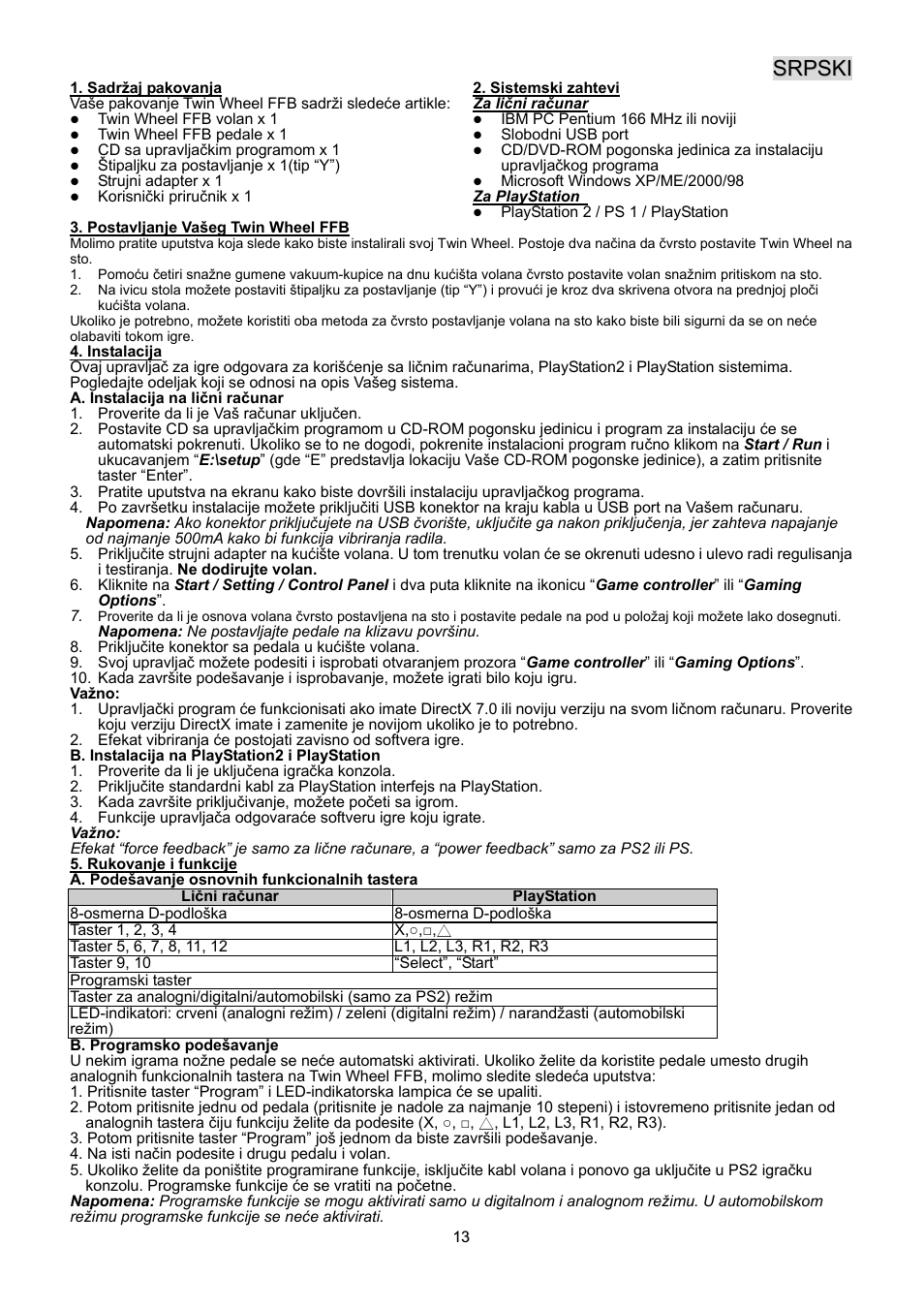 Twff-eng-ser.pdf | GENIUS TwinWheel FF User Manual | Page 14 / 18