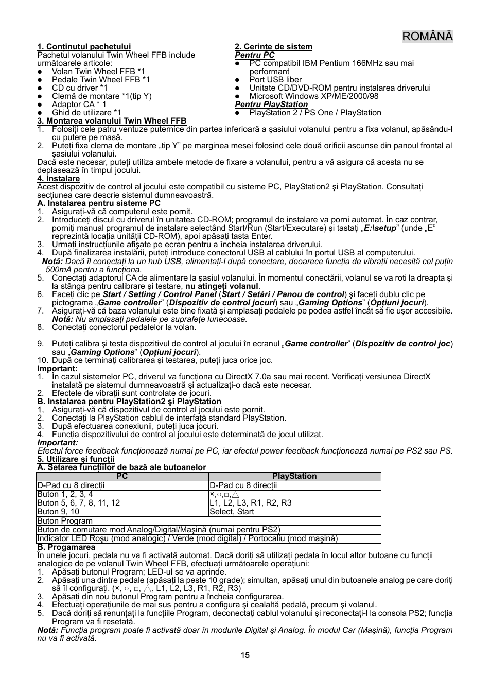 Twff-eng-rom.pdf | GENIUS TwinWheel FF User Manual | Page 16 / 18