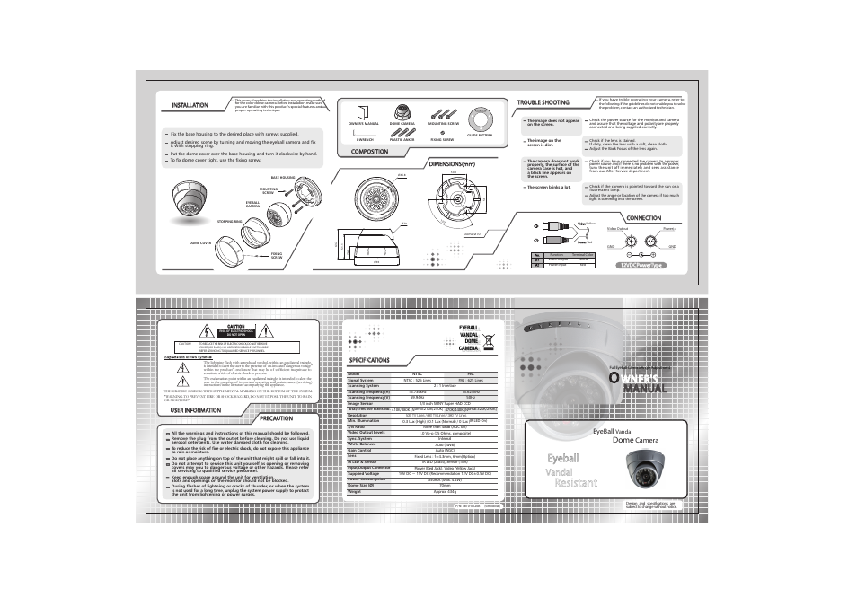 CNB VB1750PIR User Manual | 1 page