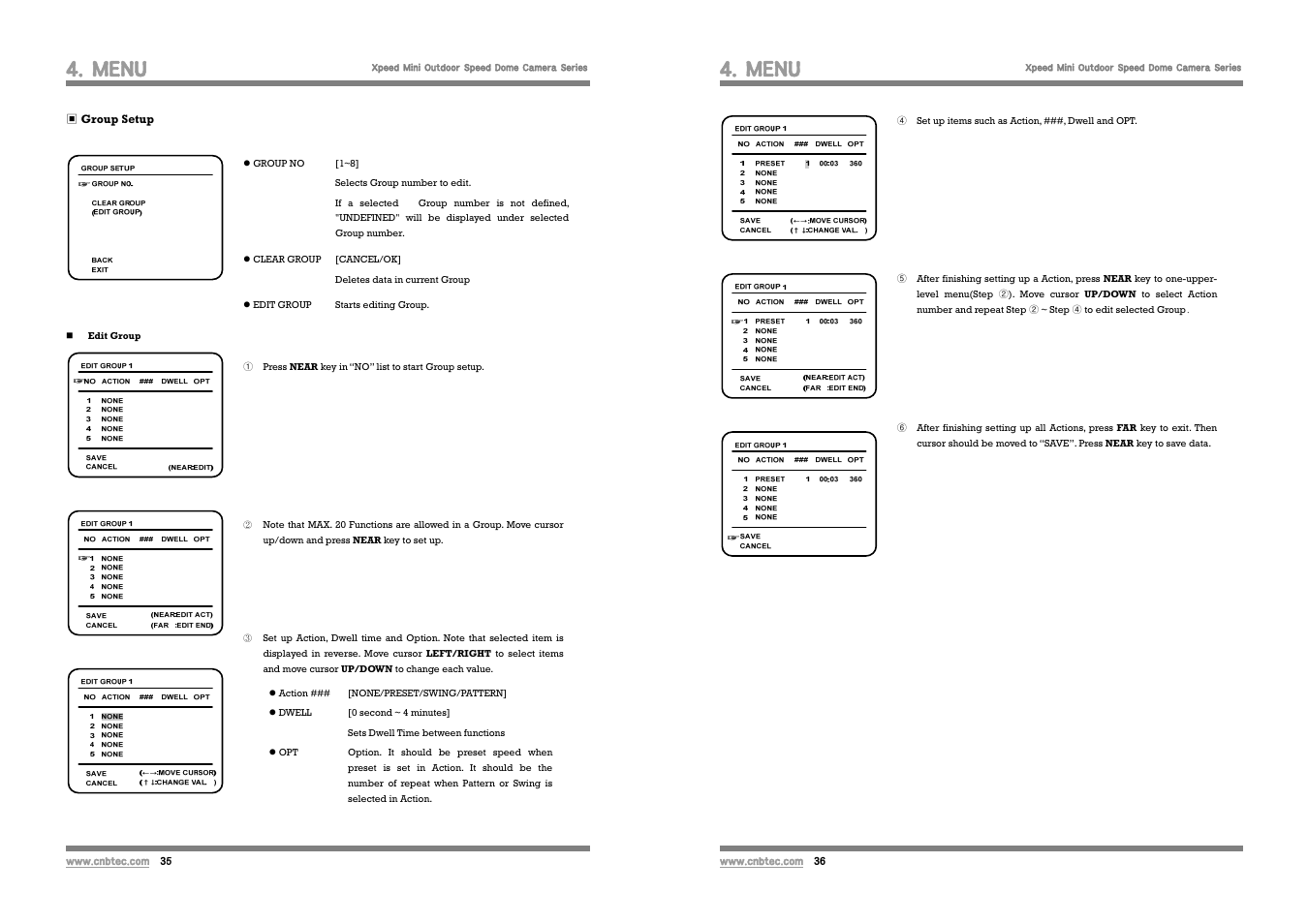 Menu | CNB SSM2065PW User Manual | Page 18 / 21