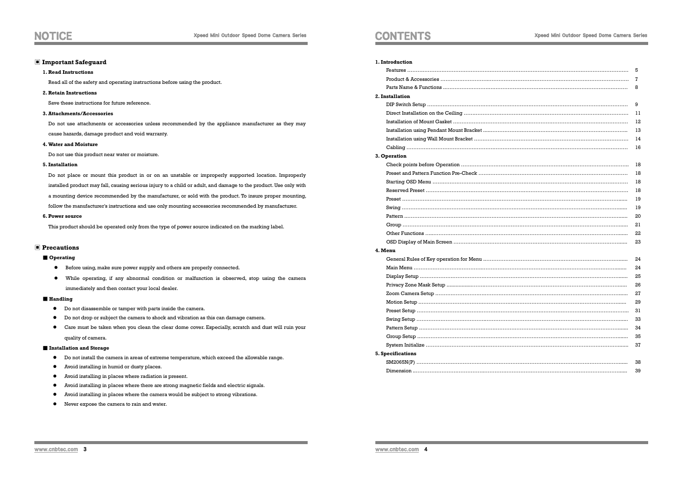 CNB SSM2065PW User Manual | Page 2 / 21