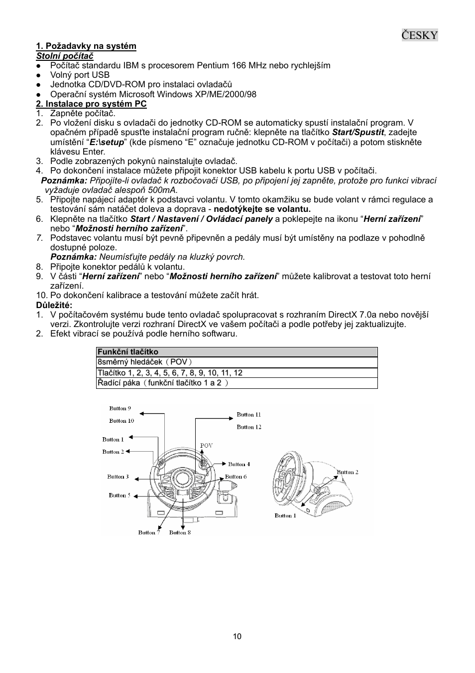 Sw3 mt_cze.pdf | GENIUS Speed Wheel 3 MT User Manual | Page 11 / 18