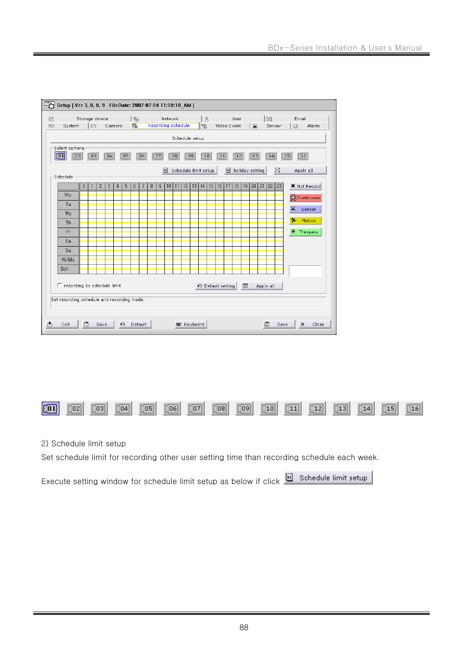 3 recording schedule, 1 schedule | CNB RBDS4848 User Manual | Page 88 / 99