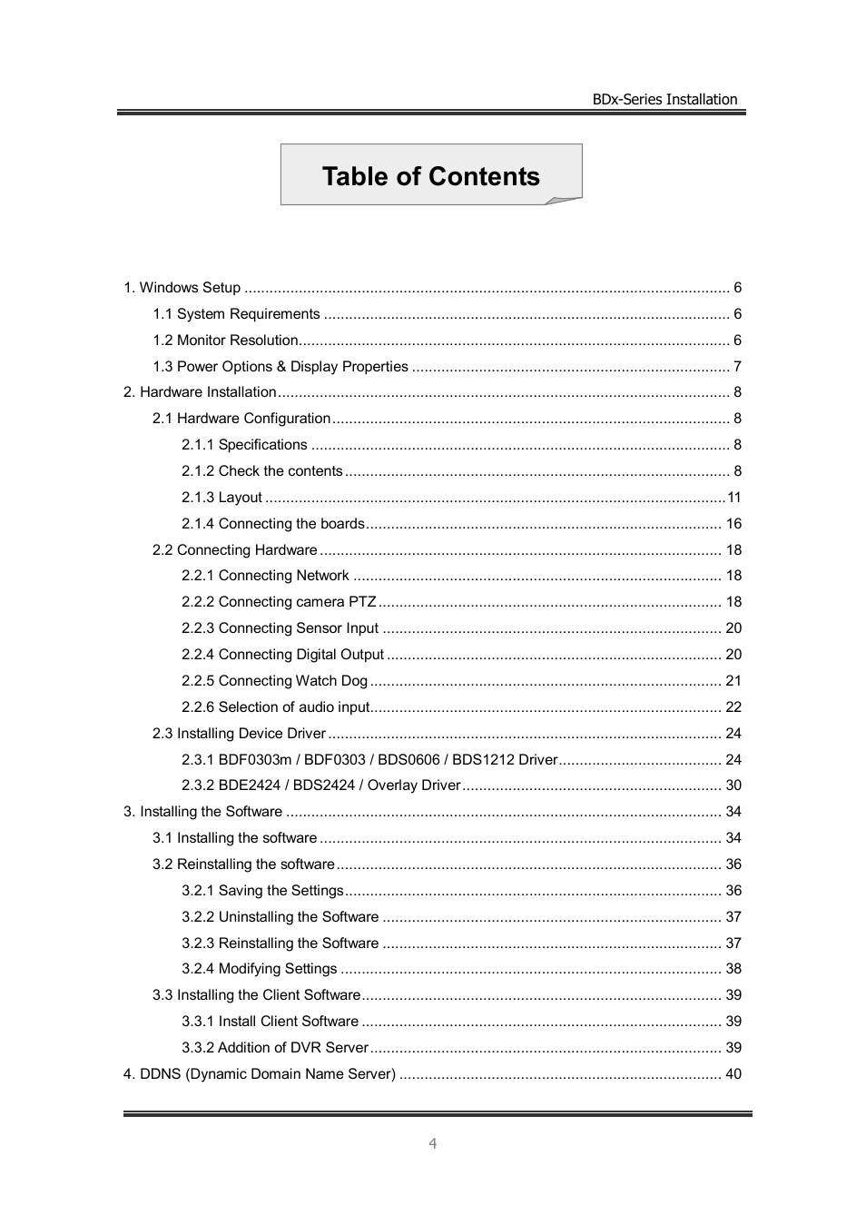 CNB BDS4812 (discontinued) User Manual | Page 4 / 55