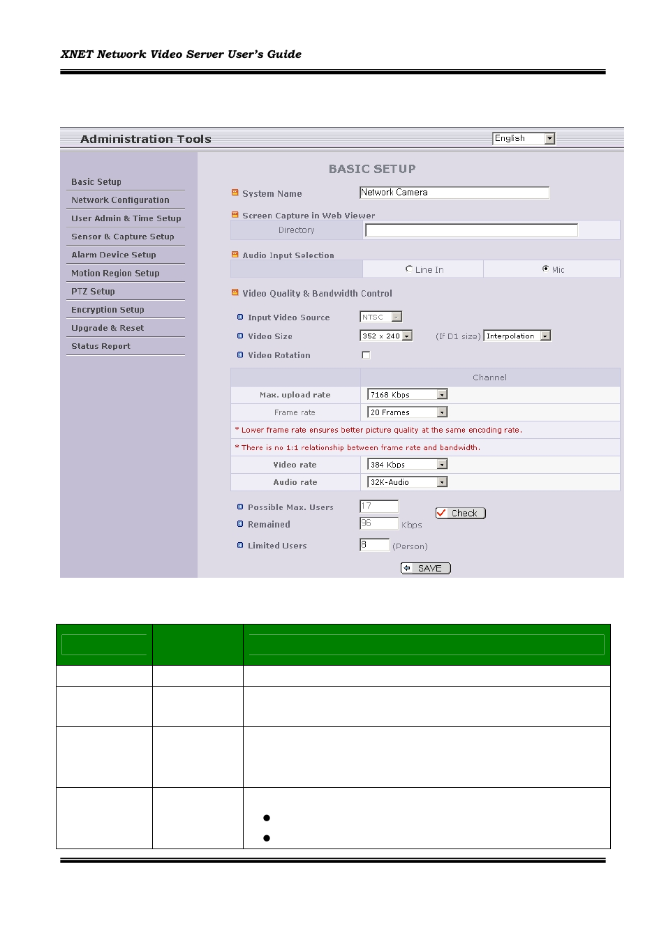 Basic setup | CNB INS1000 User Manual | Page 18 / 44
