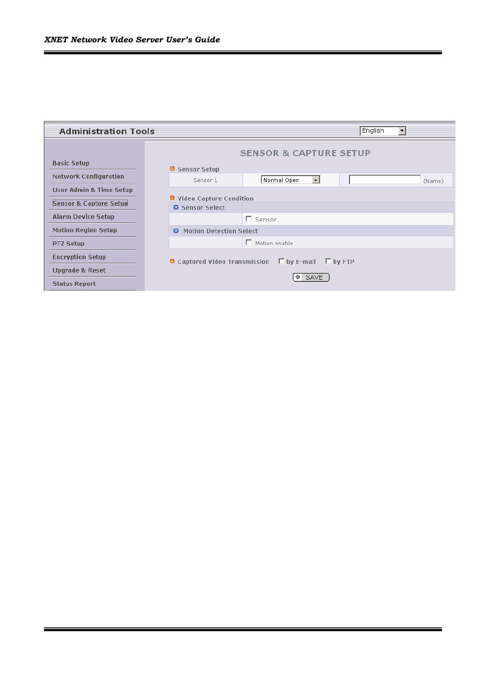 Sensor & capture setup | CNB INS1000 User Manual | Page 26 / 44