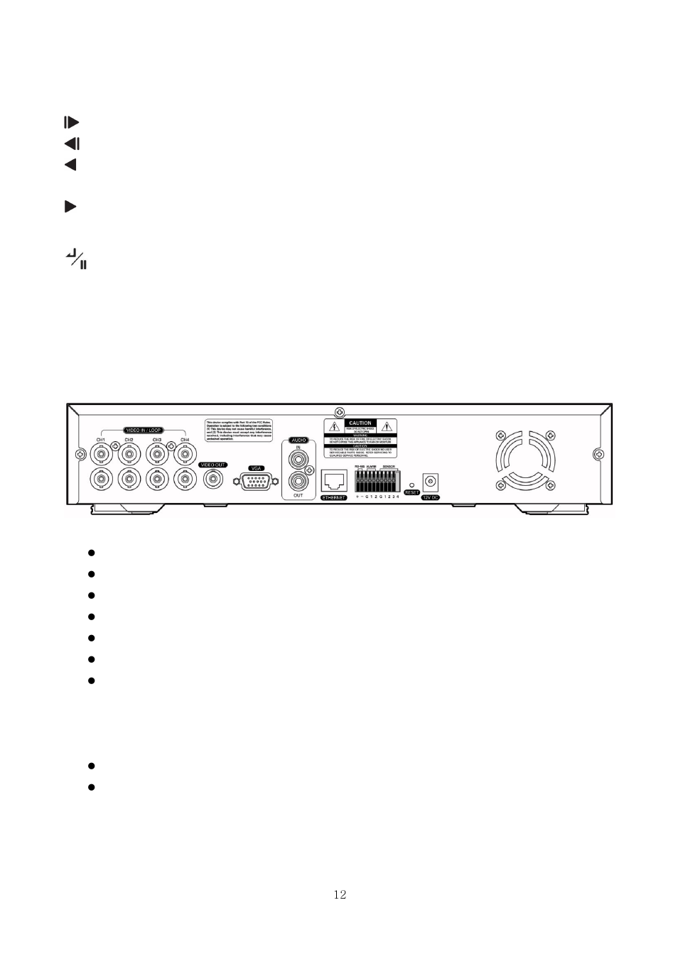 2. rear panel | CNB HDF1212 User Manual | Page 12 / 58