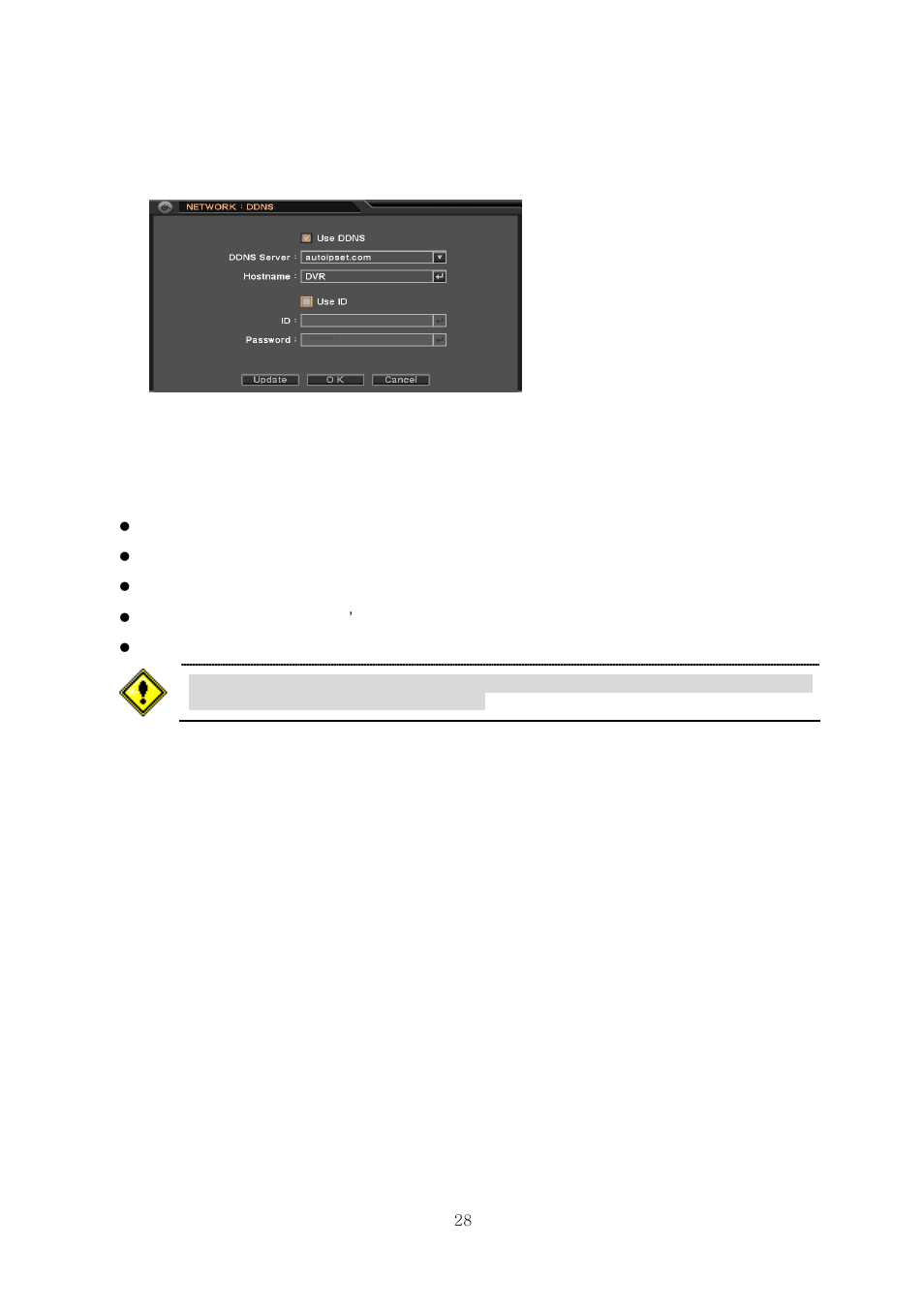 5-2. menu > network > ddns | CNB HDF1212 User Manual | Page 28 / 58