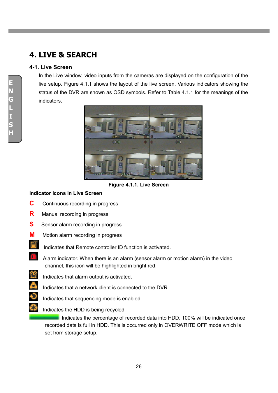 Live & search | CNB SDF1212CD User Manual | Page 26 / 115
