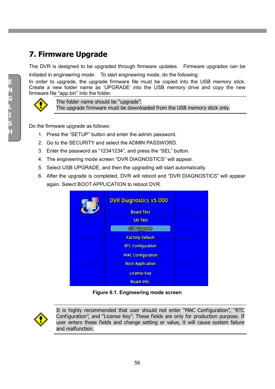 Firmware upgrade | CNB SDN2712CD User Manual | Page 56 / 133