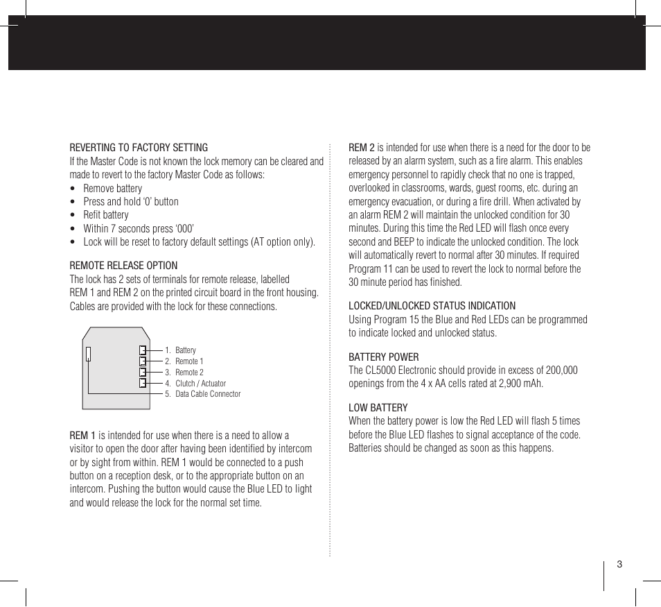 Codelocks Upgrade - Audit Trail Kit for CL5010 User Manual | Page 3 / 12