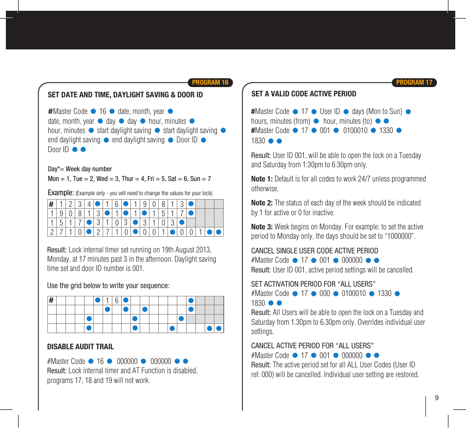 Codelocks Upgrade - Audit Trail Kit for CL5010 User Manual | Page 9 / 12