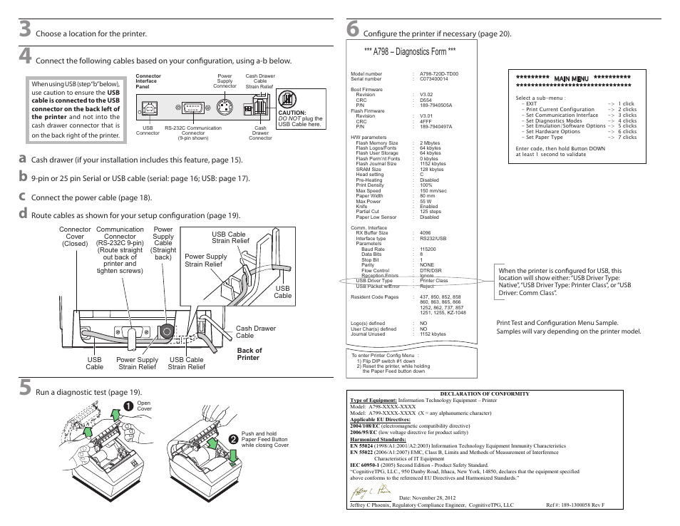 A798 – diagnostics form | CognitiveTPG A798 User Manual | Page 2 / 2