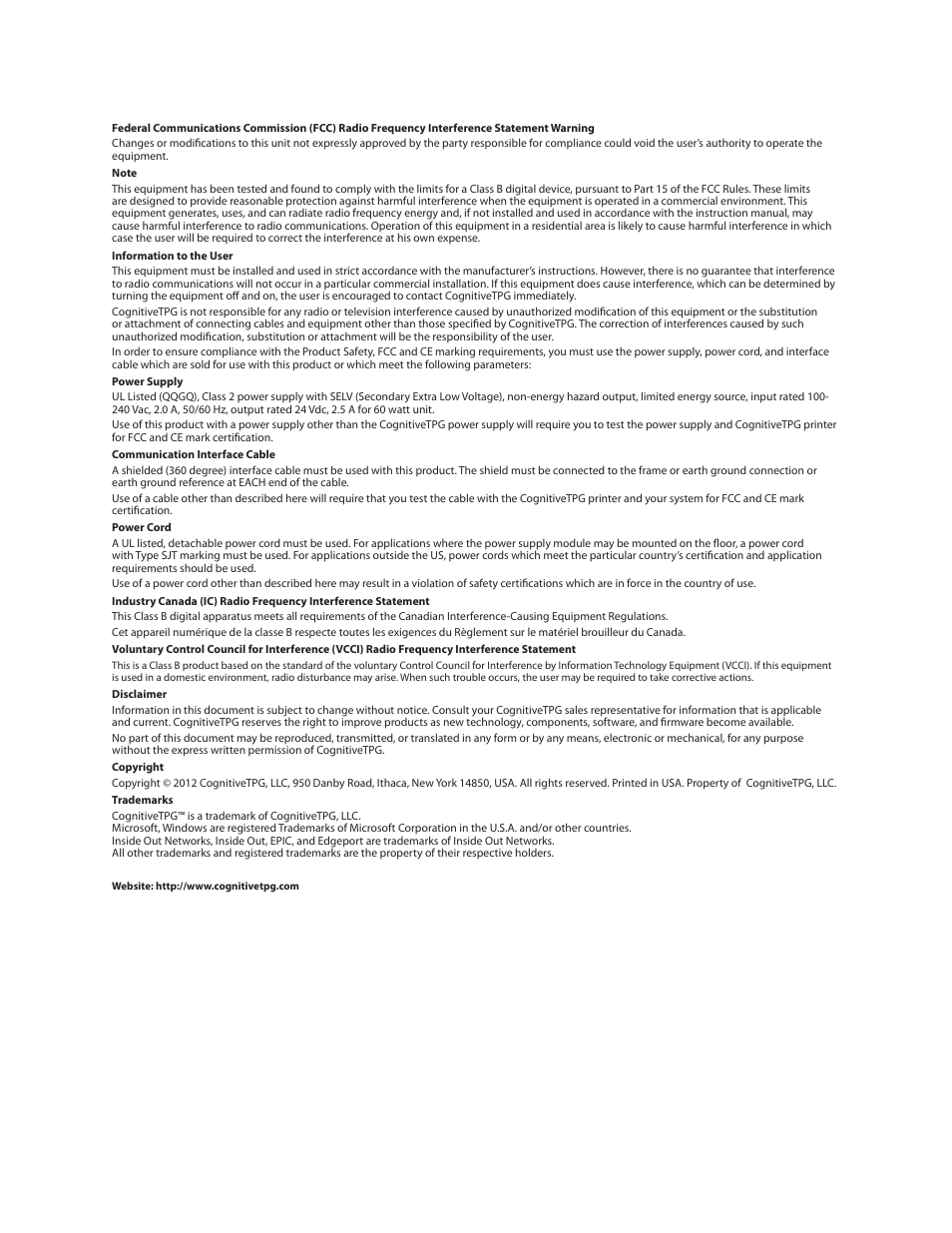 CognitiveTPG A798 User Manual | Page 2 / 32