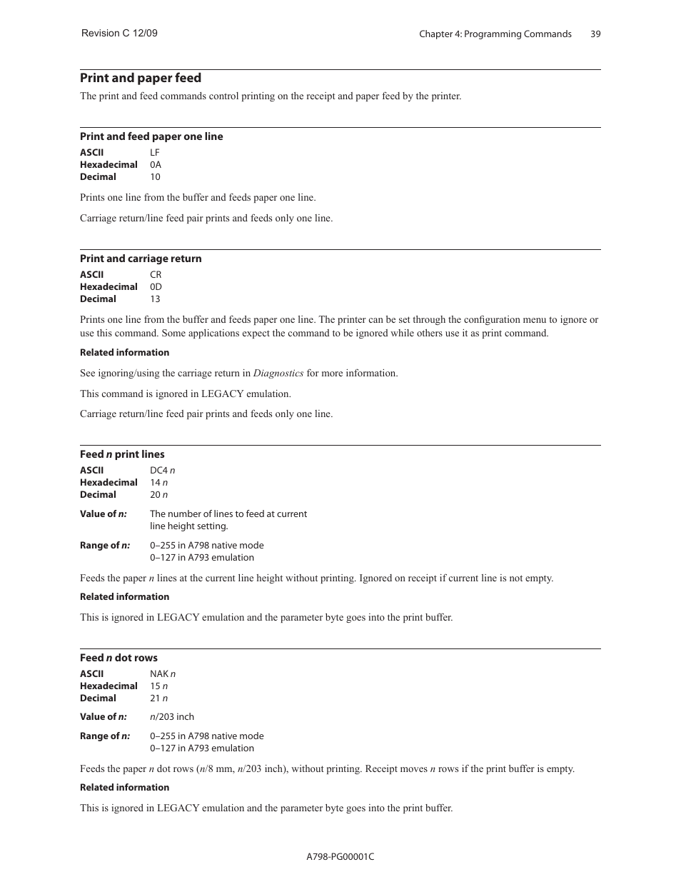 Print and paper feed | CognitiveTPG A798 User Manual | Page 39 / 121