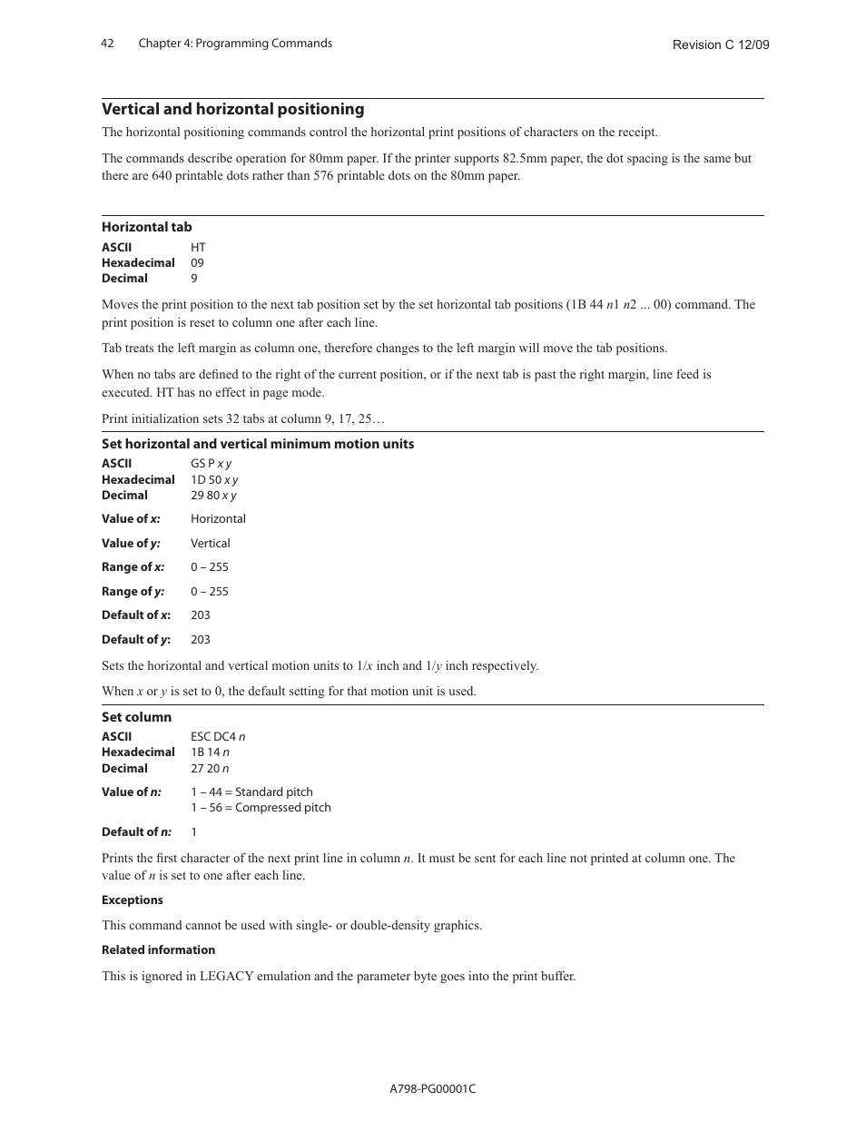 Vertical and horizontal positioning | CognitiveTPG A798 User Manual | Page 42 / 121