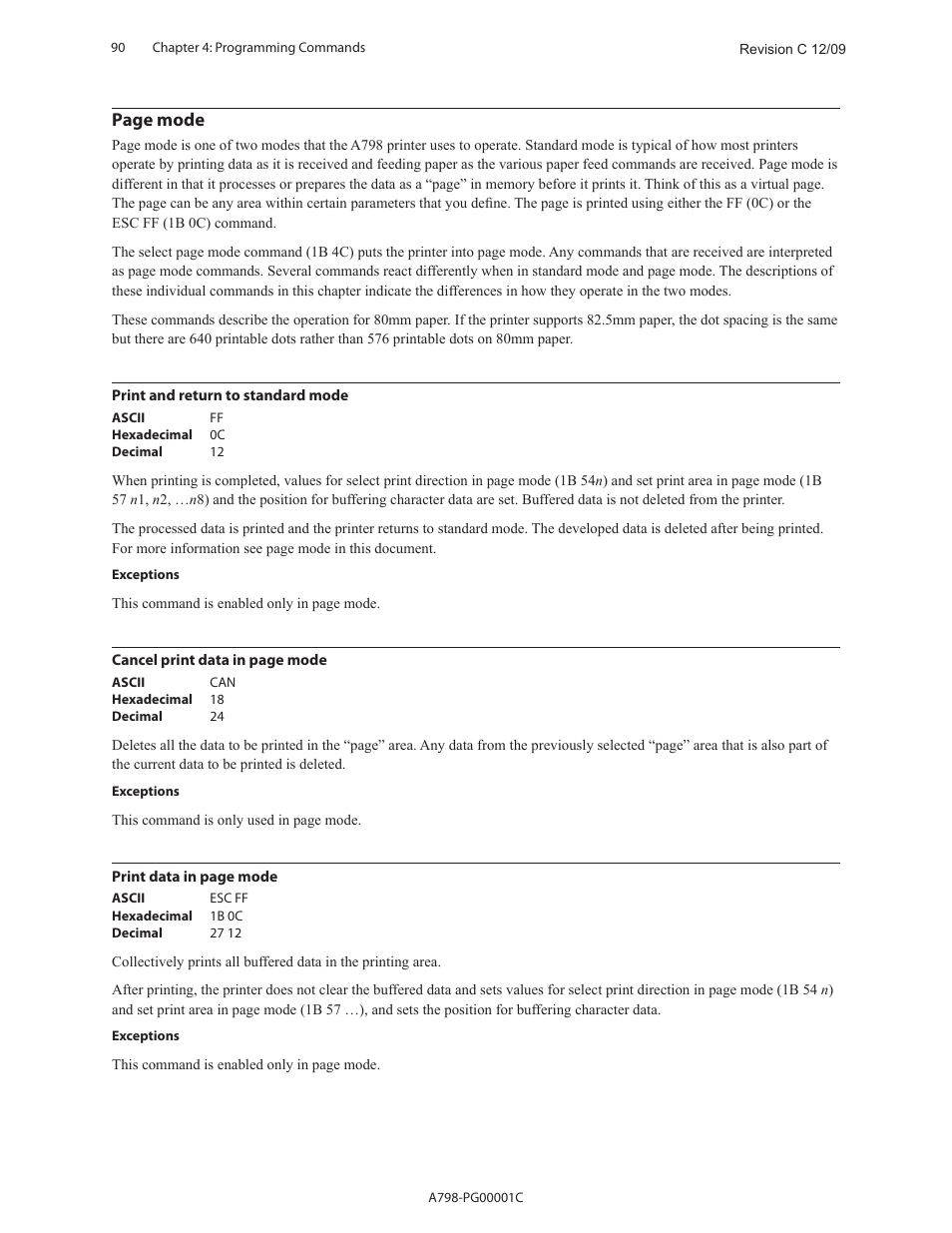 Page mode | CognitiveTPG A798 User Manual | Page 90 / 121