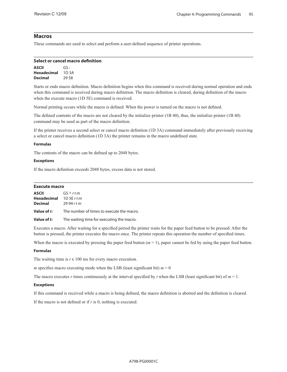 Macros | CognitiveTPG A798 User Manual | Page 95 / 121