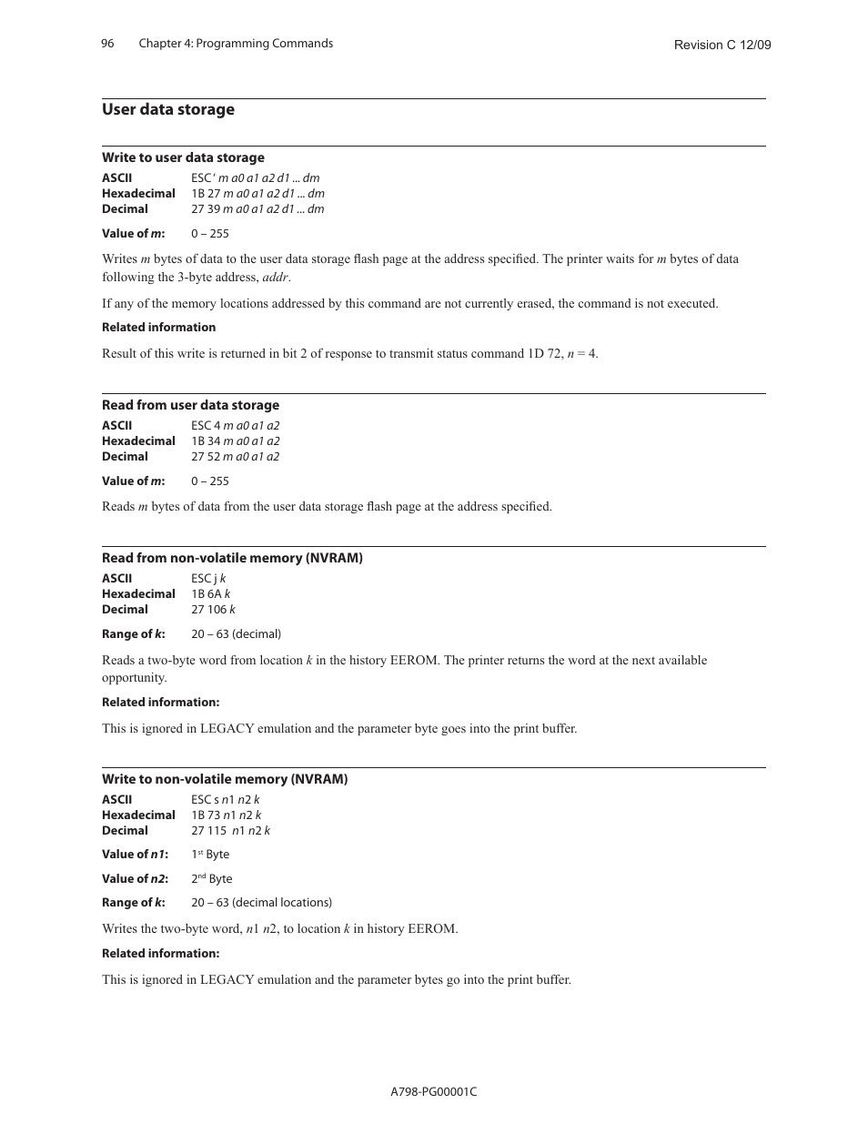 User data storage | CognitiveTPG A798 User Manual | Page 96 / 121