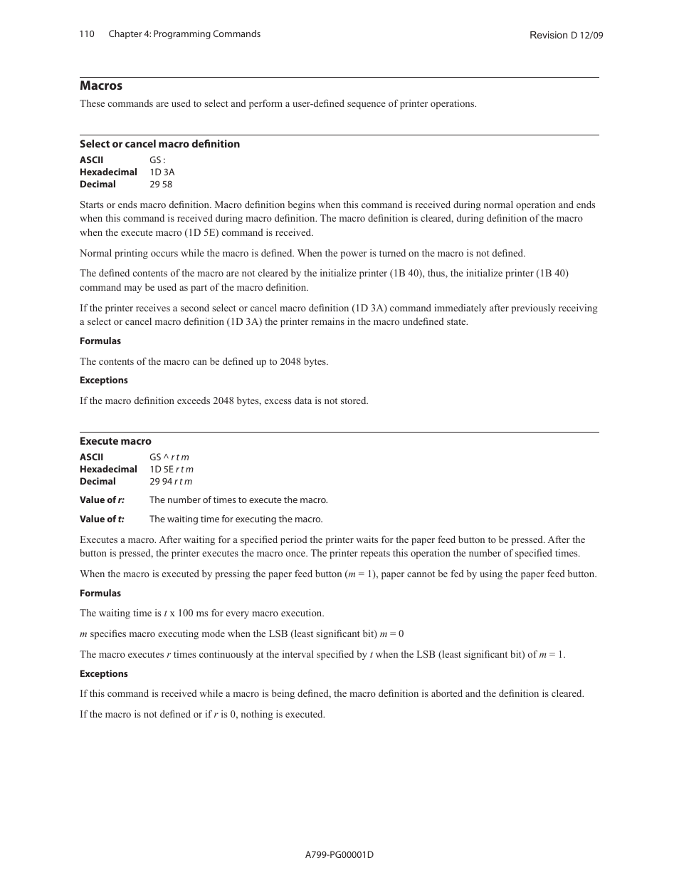 Macros | CognitiveTPG A799 User Manual | Page 110 / 142