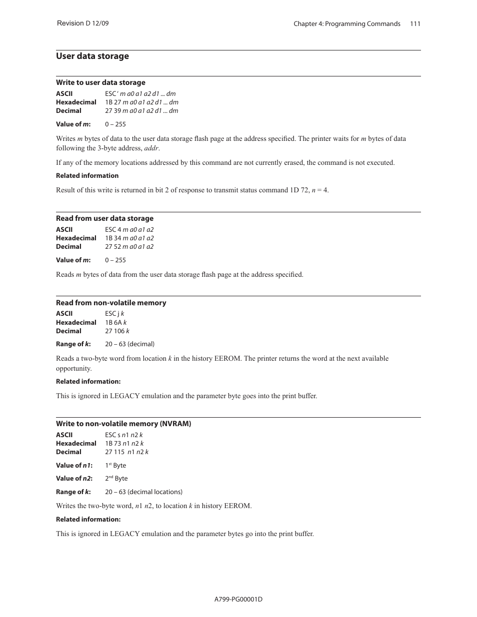 User data storage | CognitiveTPG A799 User Manual | Page 111 / 142