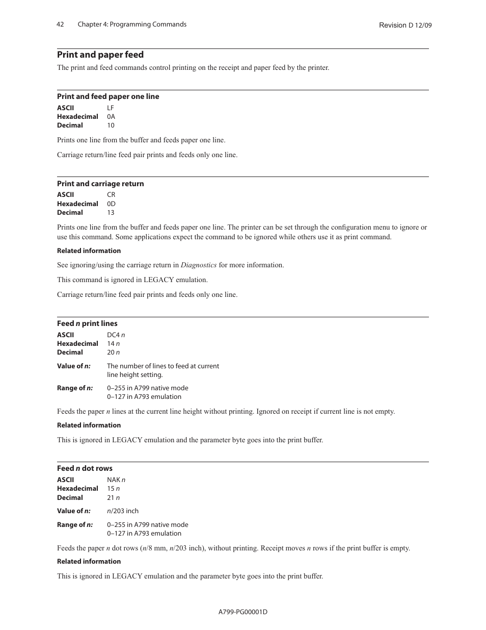 Print and paper feed | CognitiveTPG A799 User Manual | Page 42 / 142