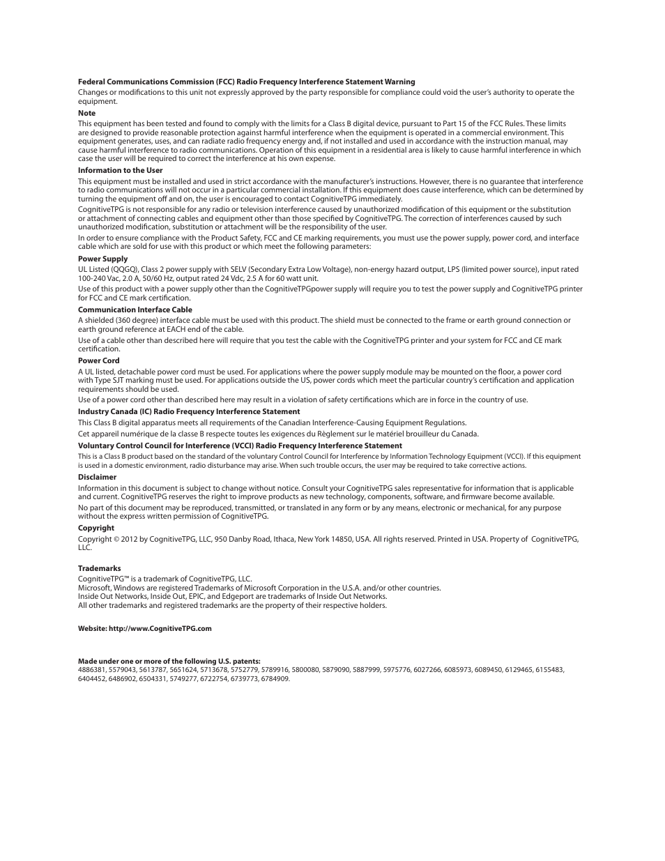 CognitiveTPG A799 User Manual | Page 2 / 36