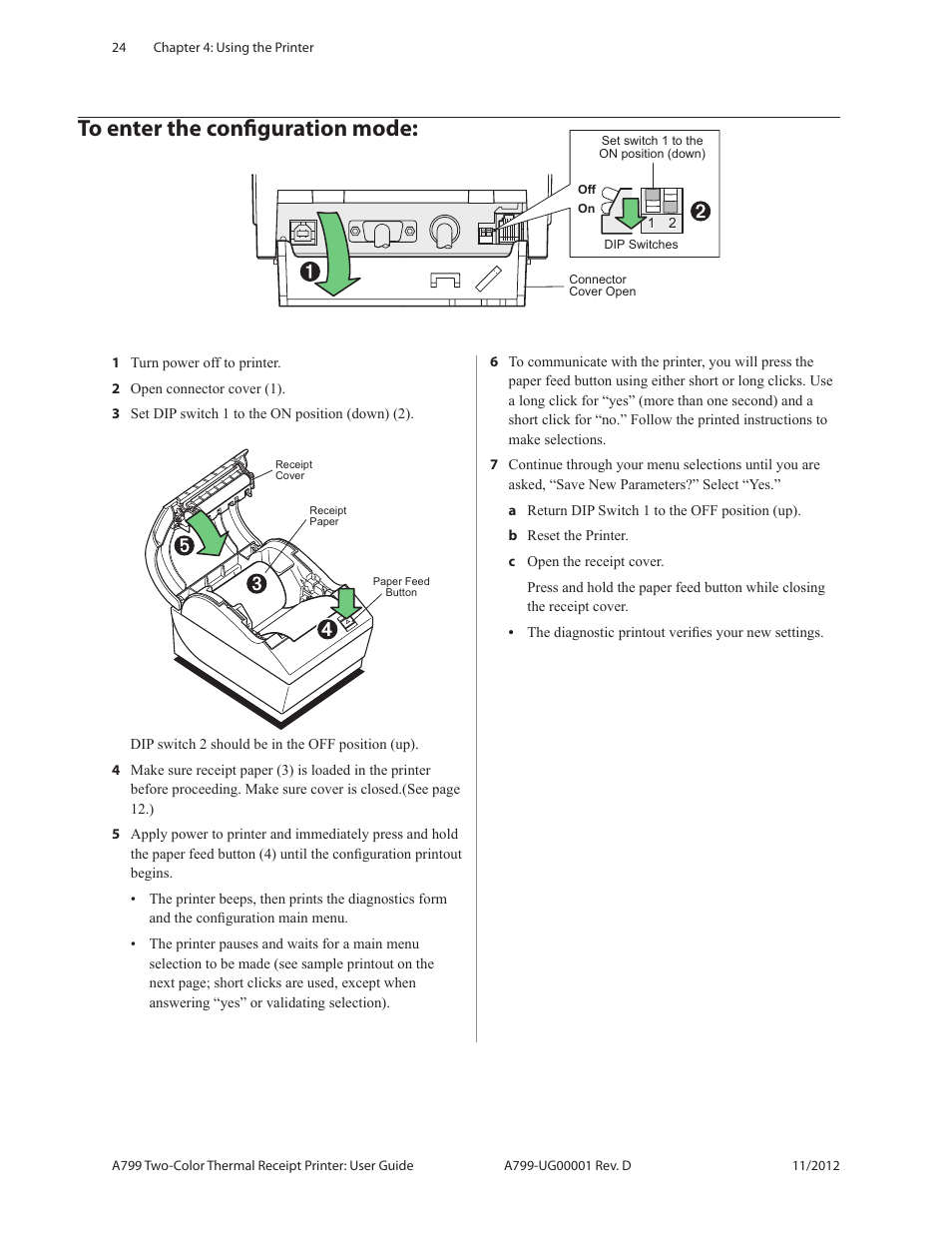 To enter the configuration mode | CognitiveTPG A799 User Manual | Page 24 / 36