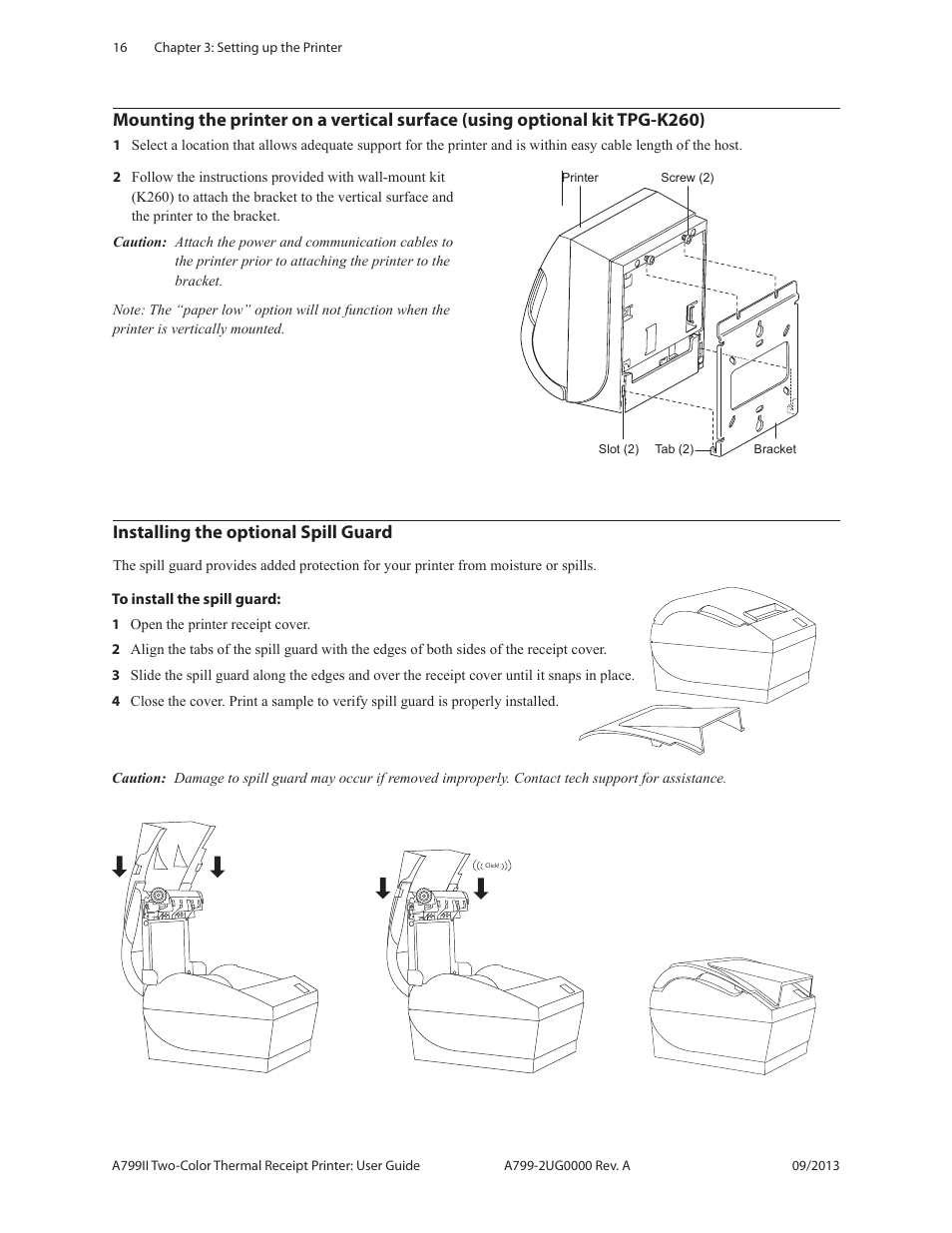 Installing the optional spill guard | CognitiveTPG A799II User Manual | Page 16 / 36