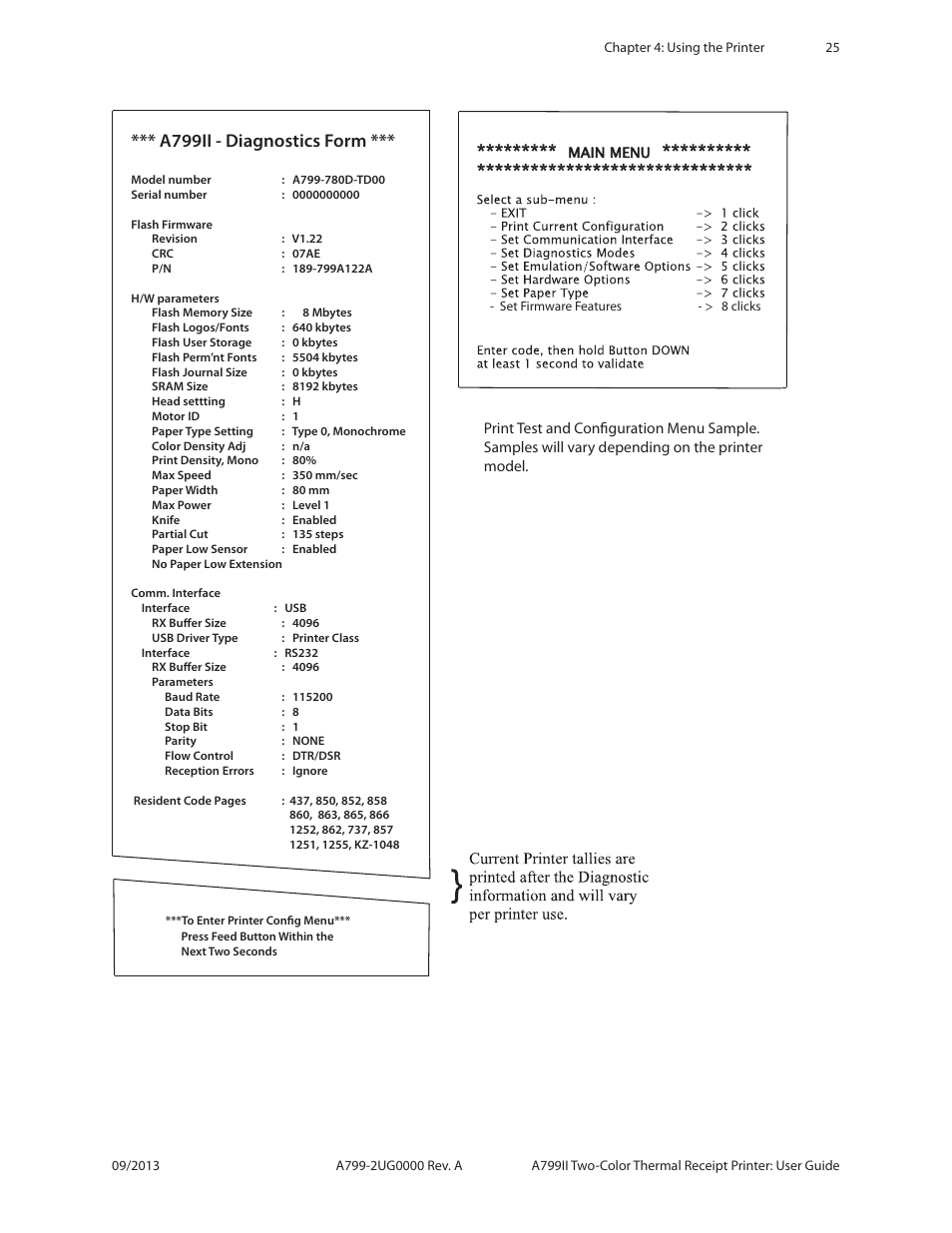 A799ii - diagnostics form | CognitiveTPG A799II User Manual | Page 25 / 36
