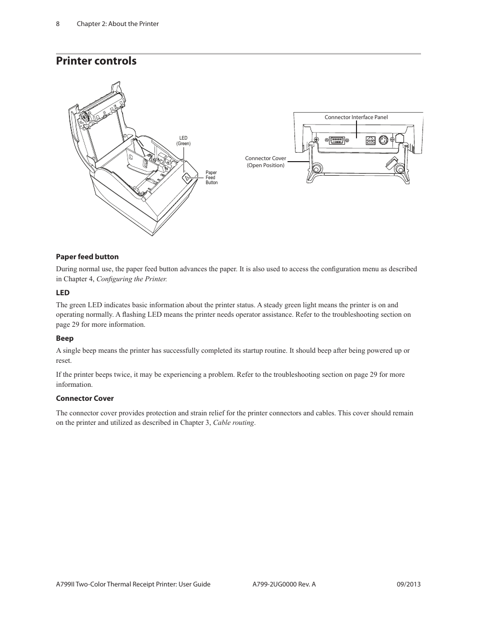 Printer controls | CognitiveTPG A799II User Manual | Page 8 / 36