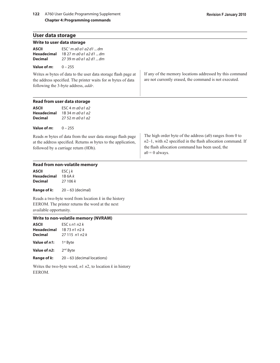 User data storage | CognitiveTPG A760 User Manual | Page 122 / 154