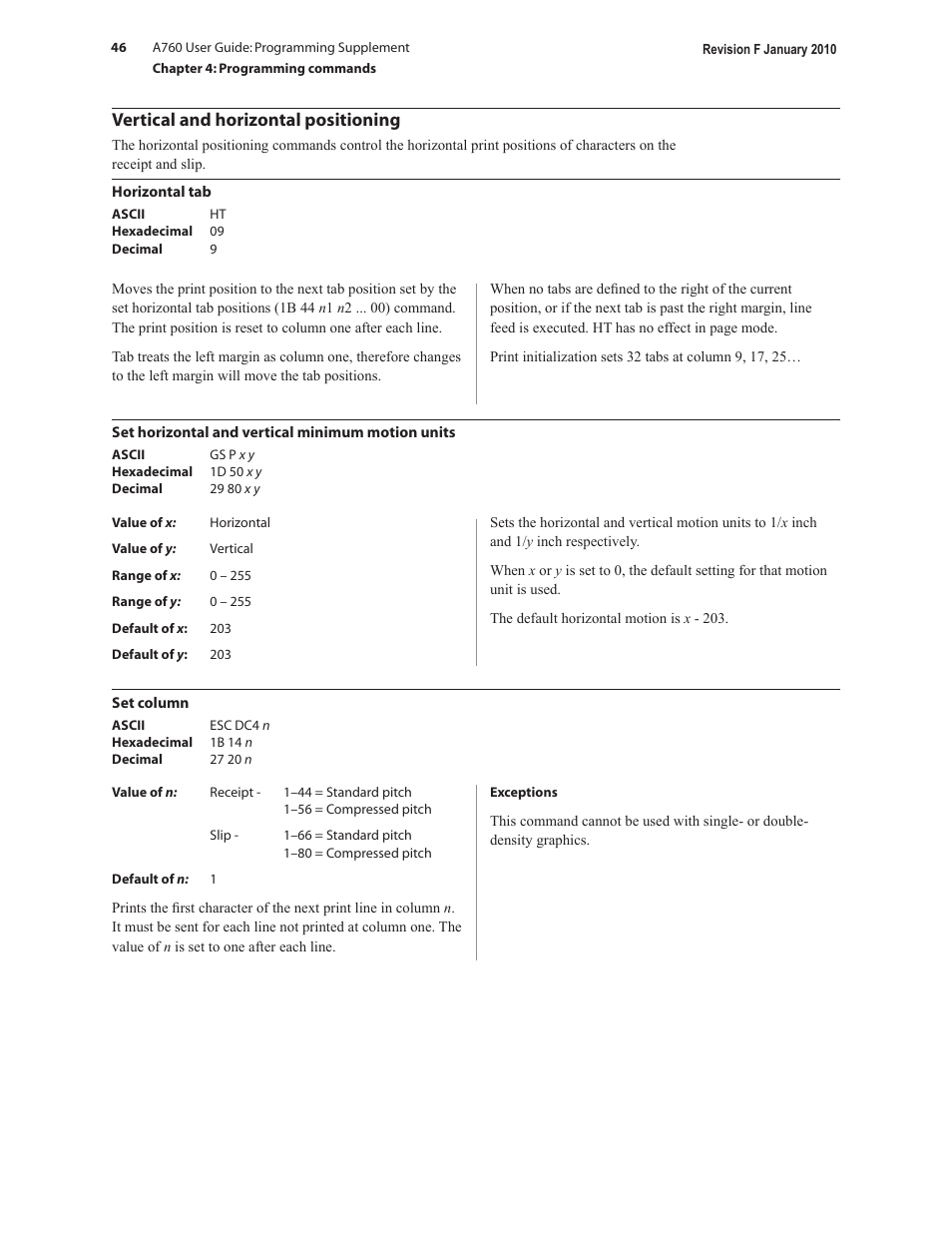 Vertical and horizontal positioning | CognitiveTPG A760 User Manual | Page 46 / 154