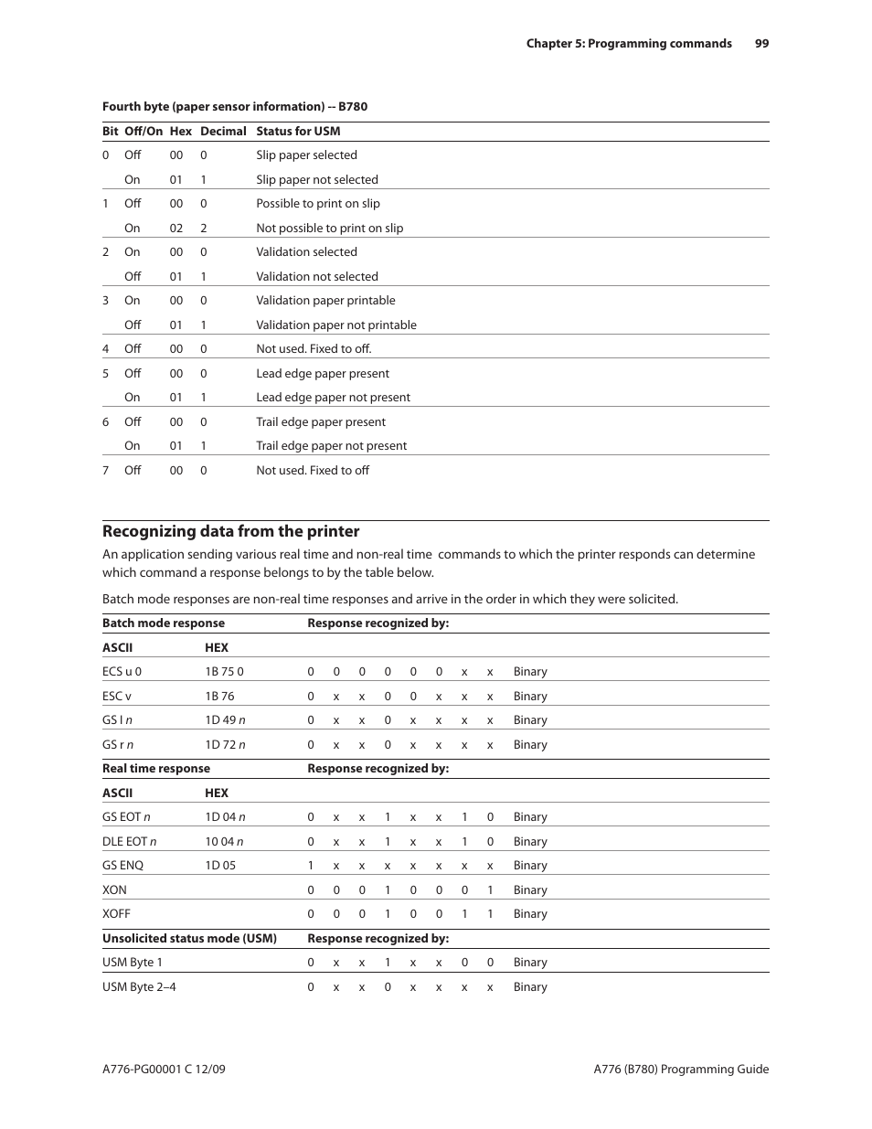 Recognizing data from the printer | CognitiveTPG B780 User Manual | Page 111 / 192