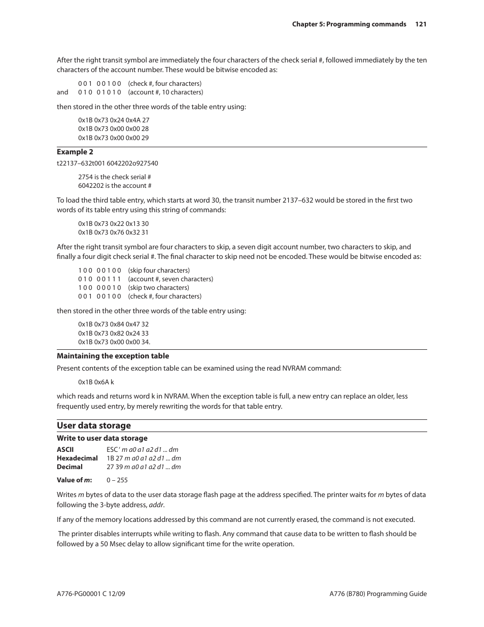 User data storage | CognitiveTPG B780 User Manual | Page 133 / 192