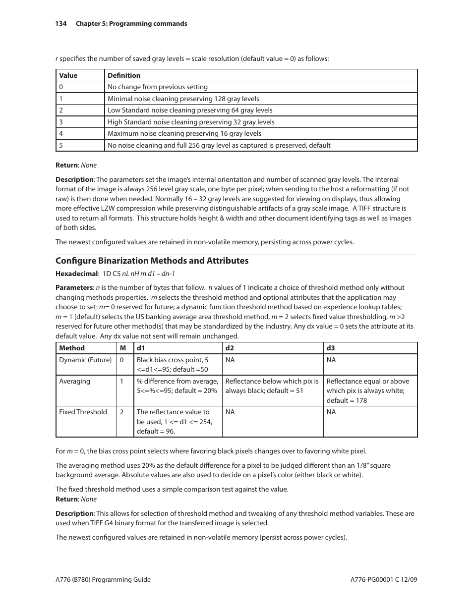 Configure binarization methods and attributes | CognitiveTPG B780 User Manual | Page 146 / 192