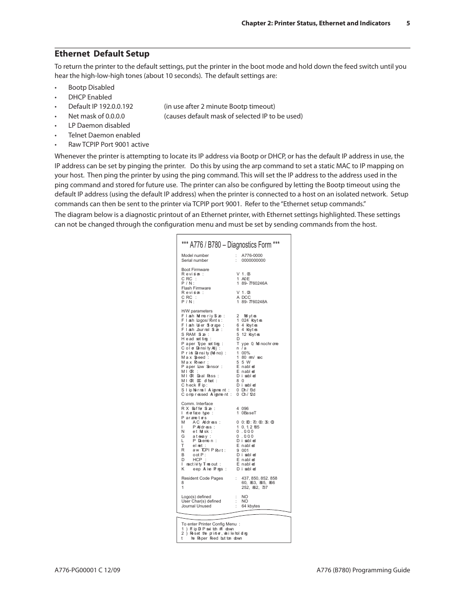 Ethernet default setup | CognitiveTPG B780 User Manual | Page 17 / 192