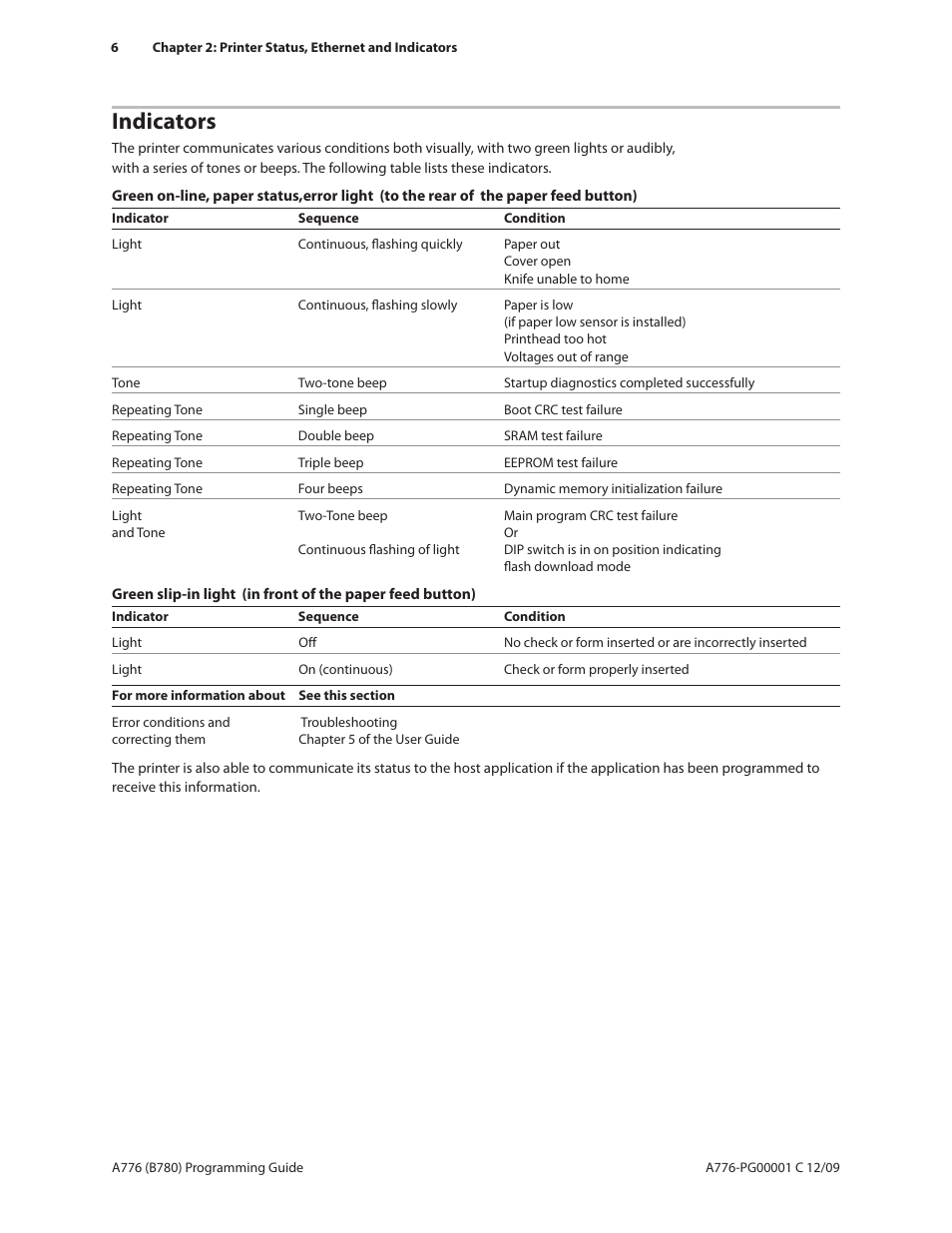 Indicators | CognitiveTPG B780 User Manual | Page 18 / 192