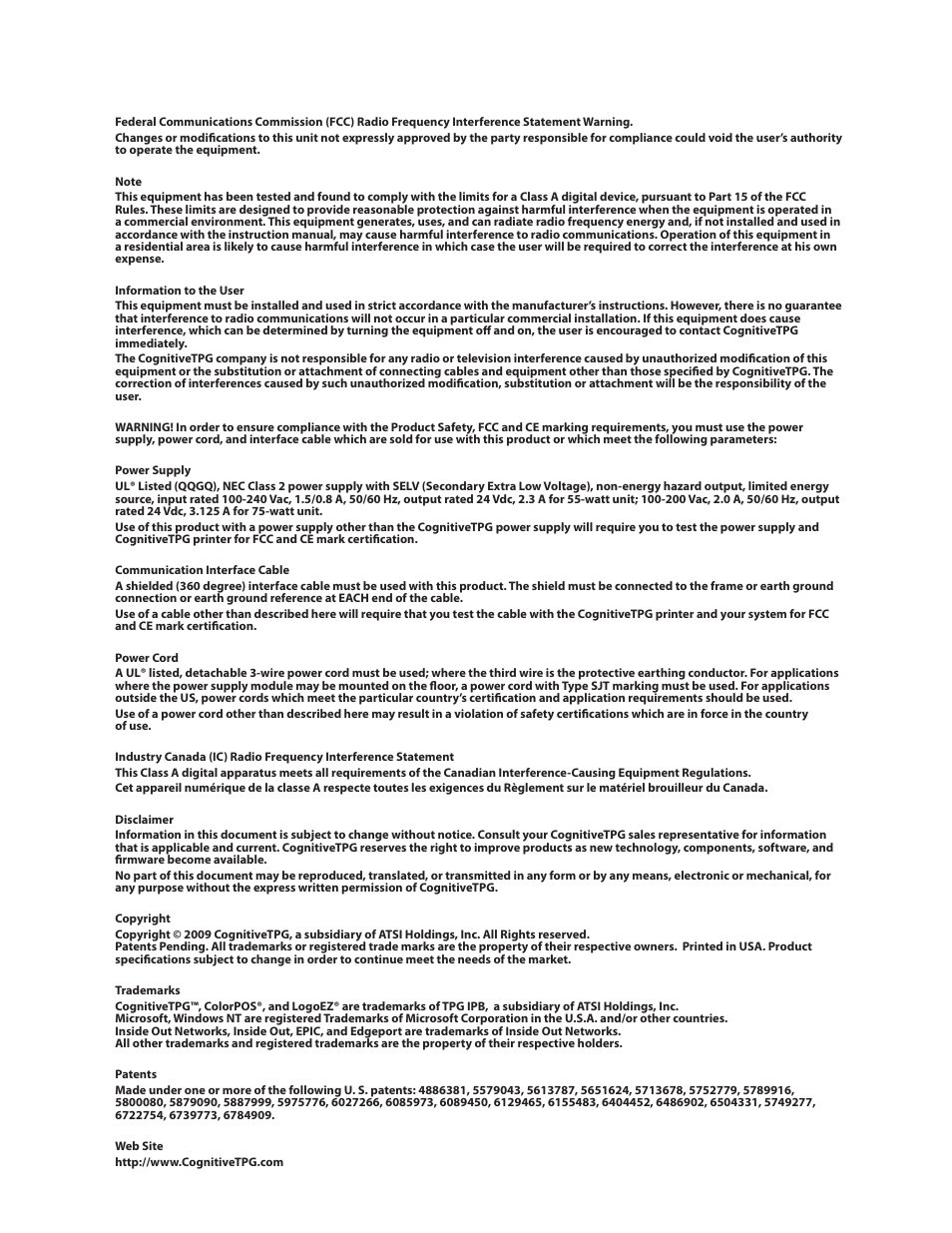 CognitiveTPG B780 User Manual | Page 2 / 192