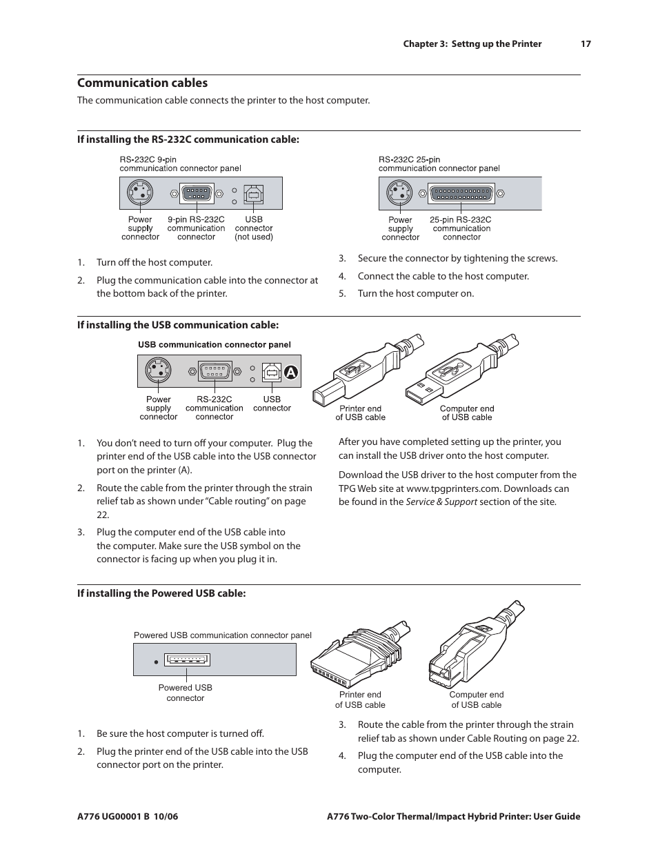 Communication cables | CognitiveTPG A776 User Manual | Page 22 / 52