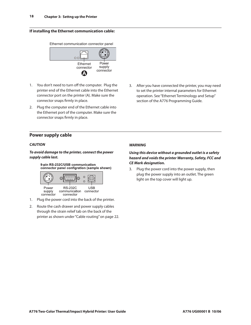 Power supply cable | CognitiveTPG A776 User Manual | Page 23 / 52