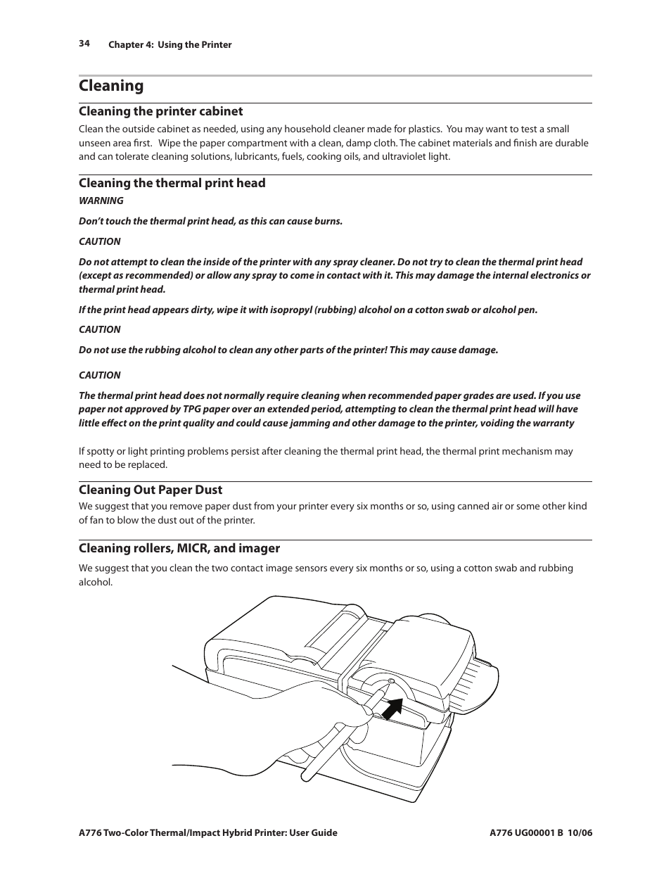 Cleaning | CognitiveTPG A776 User Manual | Page 39 / 52