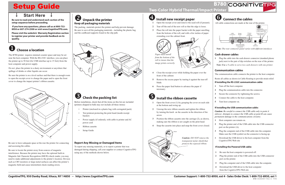 CognitiveTPG B780 User Manual | 2 pages