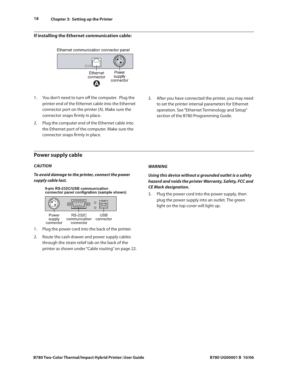 Power supply cable | CognitiveTPG B780 User Manual | Page 23 / 52