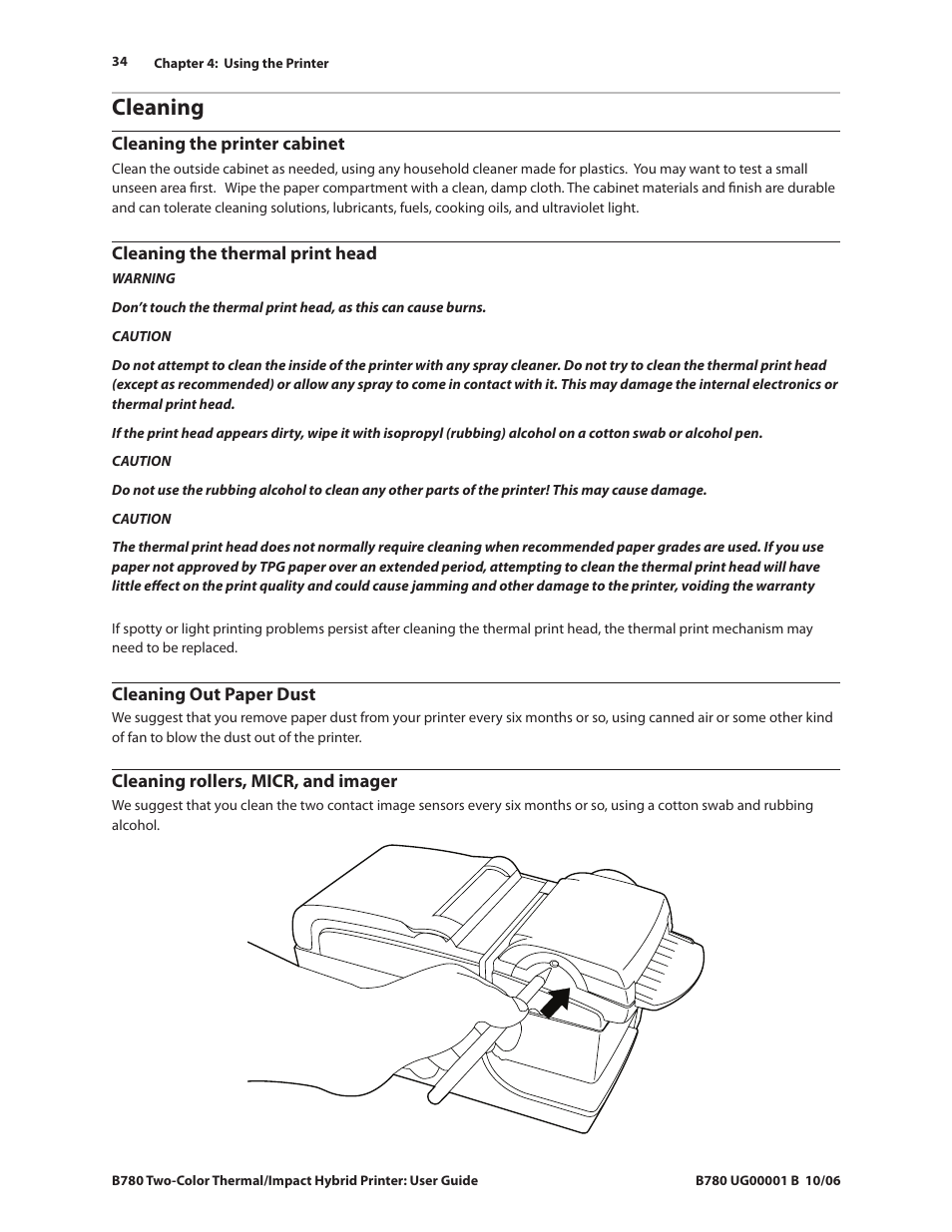 Cleaning | CognitiveTPG B780 User Manual | Page 39 / 52